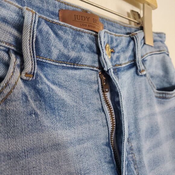 Judy Blue Jeans 29 Blue Olivia Wide Leg Cropped Casual Stretchy - Picture 6 of 11